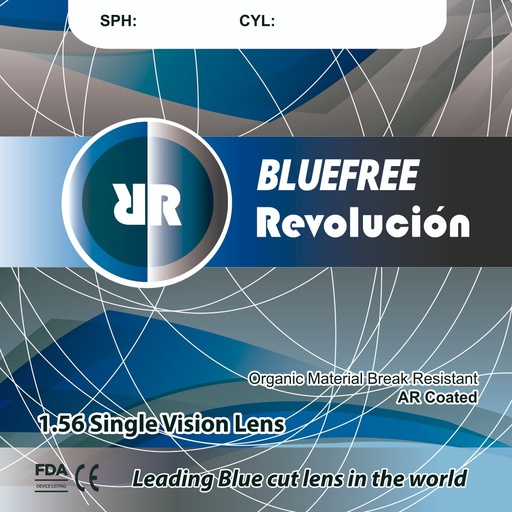 [0.00 a -6.00= -6.00x] M08 1.56 Revo Bluefree AR 2G -  Rx3